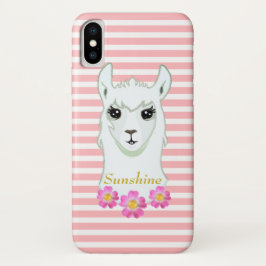 Case-Mate iPhone Case Reine Llama sur rose et blanc