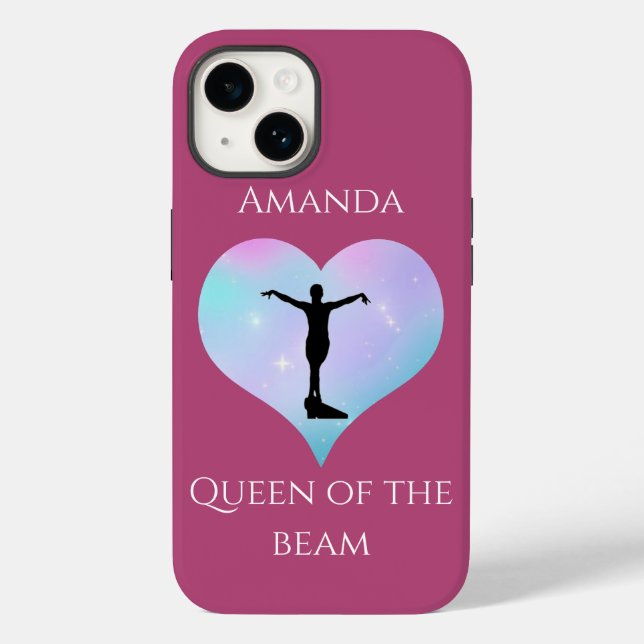 Coques Case-Mate iPhone Reine Rose Des Poutres Gymnastique Personnalisée (Verso)