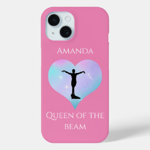 Coque Pour iPhone 15 Reine Rose Des Poutres Gymnastique Personnalisée