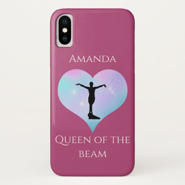 Coques Case-Mate iPhone Reine Rose Des Poutres Gymnastique Personnalisée (Dos)