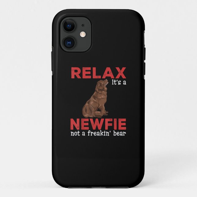 Coques Case-Mate iPhone Relax | Cute newfoundland (Dos)