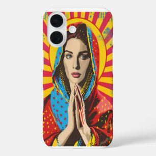 Coques iPhone 16 Religion Sainte Marie Pop Art