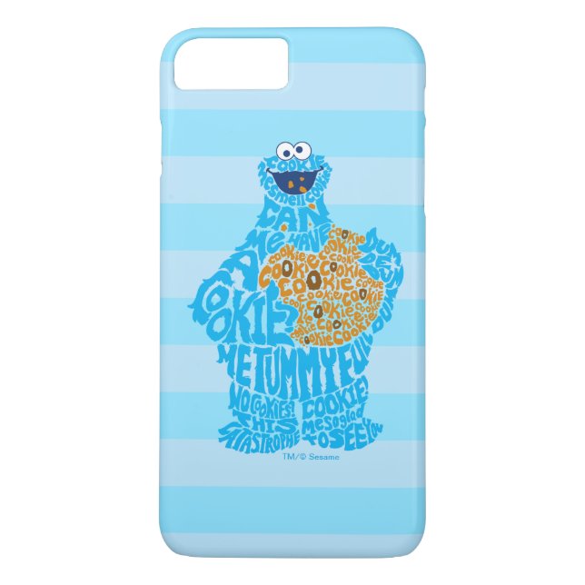 Coques Case-Mate iPhone Remplissage de motif de monstre de cookie (Dos)
