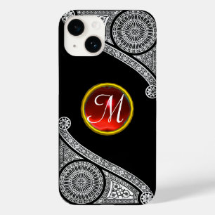 Coques Pour iPhone RENAISSANCE ARCHITECTURE Noir Blanc Rouge Gem Mono