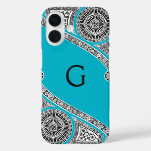 Coques iPhone 16 RENAISSANCE ARCHITECTURE Scruba Blue Monogramme