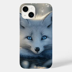 Coque Pour iPhone 14 Renard arctique aux yeux bleus submergeants