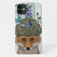 Renard avec papillon Bell Jar