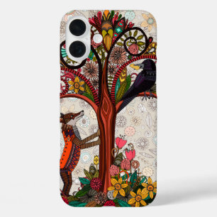 Coques iPhone 16 Plus renard et corbeau