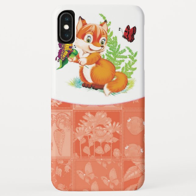 Coques Case-Mate iPhone renard et papillon (Dos)