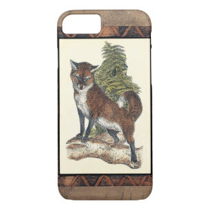 Etui iPhone Case-Mate Renard rustique sur un tronc d'arbre