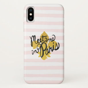 Coque Case-Mate Pour iPhone Rencontrez-moi en noir et or de Paris