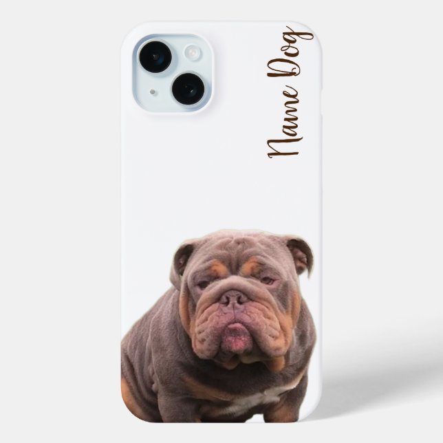 Coques Case-Mate iPhone Renommez votre chien anglais bulldog sur les dossi (Verso)