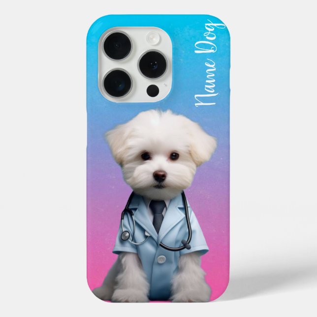 Coques Case-Mate iPhone Renommez votre chien Bichon Frise sur les boîtiers (Verso)