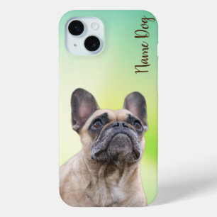 Coque iPhone 15 Mini Renommez votre chien français bulldog sur les boît