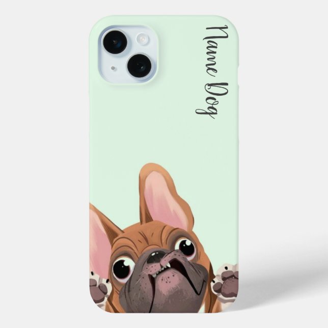 Coques Case-Mate iPhone Renommez votre chien français bulldog sur les boît (Verso)