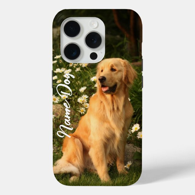 Coques Case-Mate iPhone Renommez votre chien Golden Retriever sur le boîti (Verso)