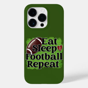 Coque Pour iPhone 14 Pro Répéter le football du sommeil