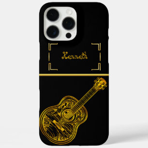 Coques iPhone 16 Pro Max Représentation artistique d'un design de guitare d