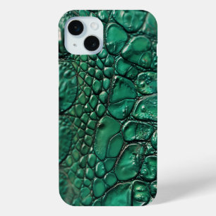 Coque iPhone 15 Mini Reptilian Chic Emerald Design