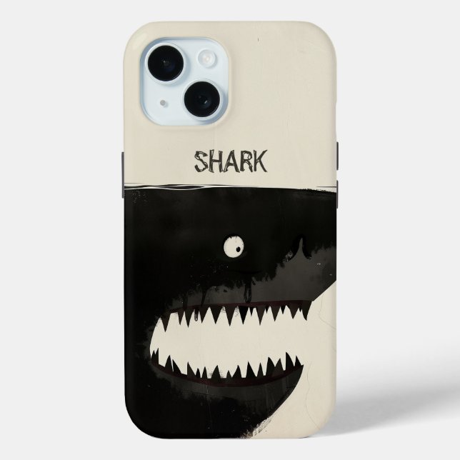 Coques Case-Mate iPhone Requin noir (Verso)