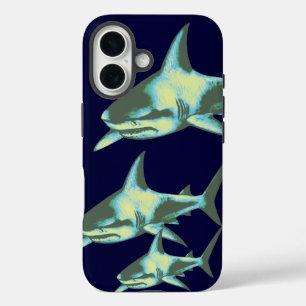 Coques iPhone 16 requin poisson, animaux sauvages