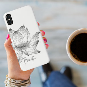 Case-Mate iPhone Case Respirer Fleur de Lotus Noir Sérénité