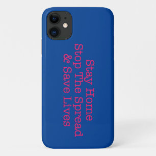 Case-Mate iPhone Case Restez à la maison Restez en sécurité Arrêtez la p