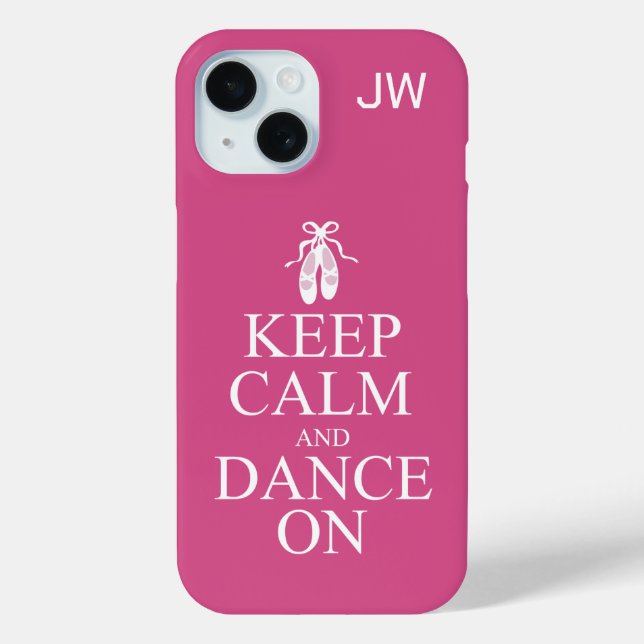 Coques Case-Mate iPhone Restez Calme et Dansez sur Ballerina Chaussures ro (Verso)