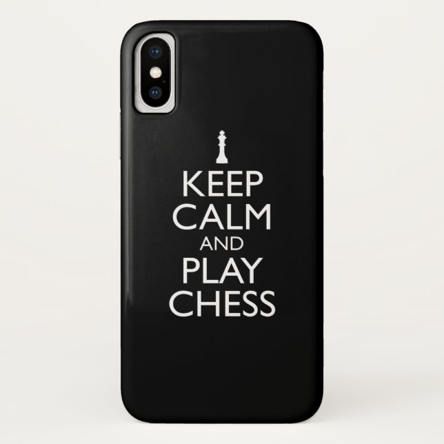 Coques Case-Mate iPhone Restez Calme Et Jouez Aux Échecs (Dos)