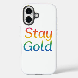 Coques iPhone 16 Restez couvert pour iPhone Gold
