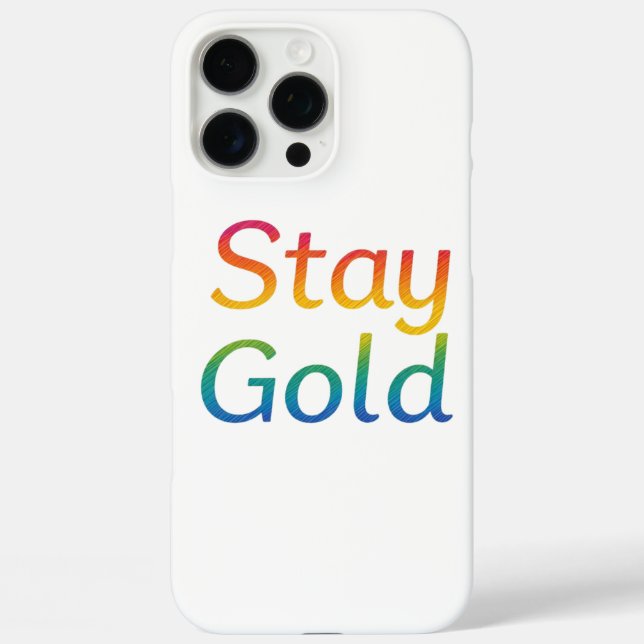 Coques Case-Mate iPhone Restez couvert pour iPhone Gold (Verso)