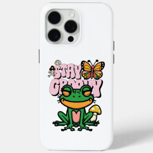 Coque iPhone 15 Pro Max Restez Groovy Frog Vibes