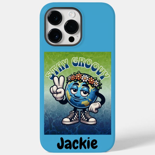 Coques Case-Mate iPhone Restez Groovy [MON NOM] (Verso)