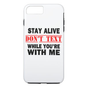 Case-Mate iPhone Case Restez Vivants ! Ne pas envoyer de SMS avec moi