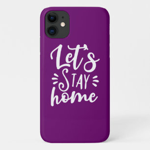 Case-Mate iPhone Case Restons à la maison violet