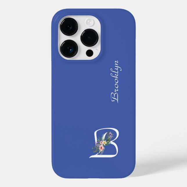 Coques Case-Mate iPhone Retraite du monogramme floral B (Verso)