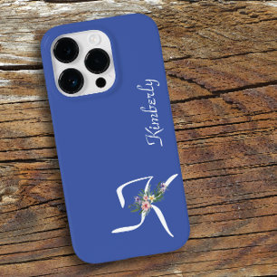 Coque Pour iPhone 14 Pro Retraite Florale Monogramme K