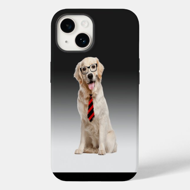 Coques Case-Mate iPhone Retriever d'or avec lunettes (Verso)