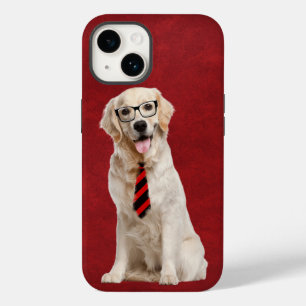 Coque Pour iPhone 14 Retriever d'or avec lunettes