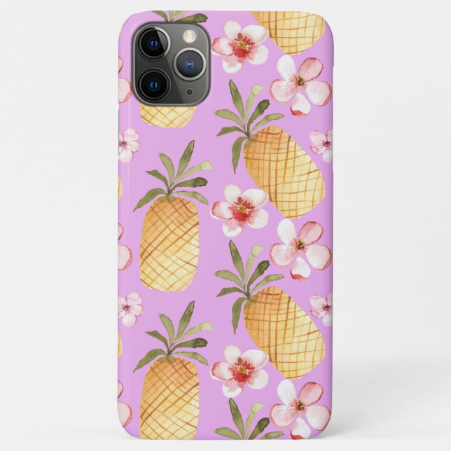 Coques Case-Mate iPhone Retro ananas tropical imprimé sur arrière - plan l (Dos)