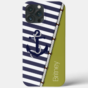 Etui iPhone Case-Mate Rétro Ancre de motif blanc fait sur commande de