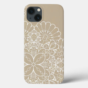 Etui iPhone 13 Rétro arrière - plan avec l'ornement de dentelle