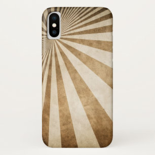 Coque iPhone X Rétro arrière - plan de motif de rayure