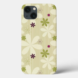 iPhone 13 Case Rétro arrière - plan floral