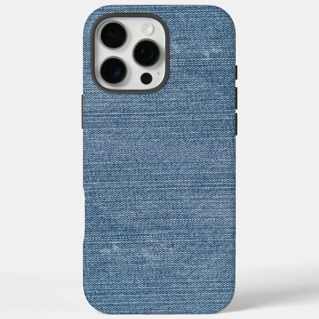 Coques Case-Mate iPhone Retro Blue Denim Jeans Texture (Verso)