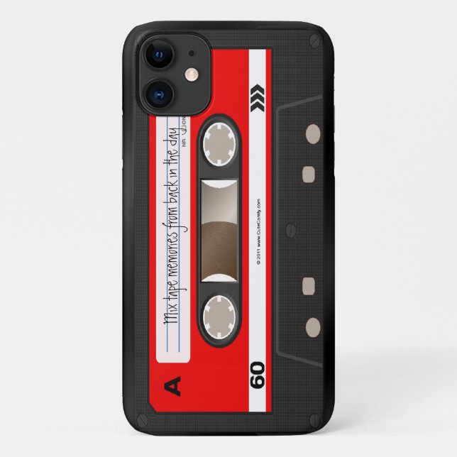 Coques Case-Mate iPhone Rétro caisse personnalisée rouge d'enregistreur à (Dos)