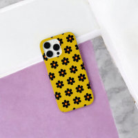 Retro Chic noir & moutarde motif floral