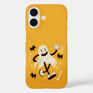 Coques iPhone 16 Retro Dancing Ghost Cute Halloween