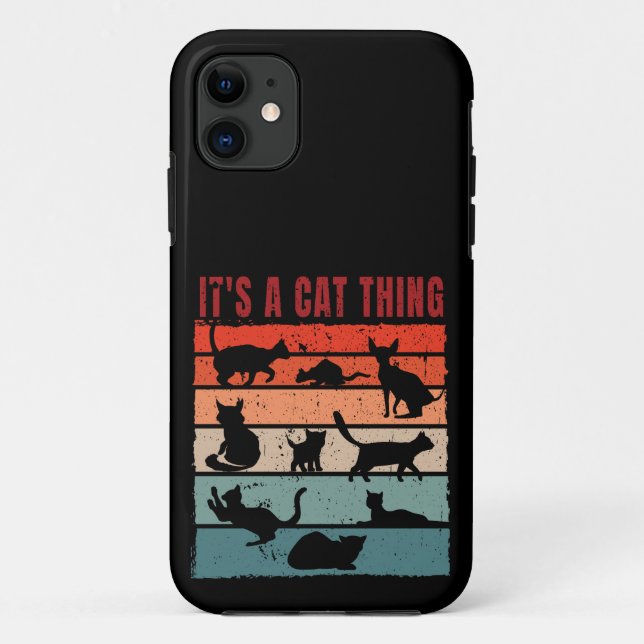 Coques Case-Mate iPhone Retro de la collection de chats (Dos)