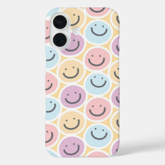 Coques iPhone 16 Retro Doodle Smile Emoji